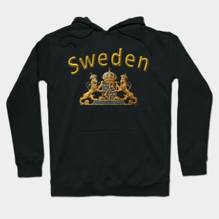 Coat of arms of Sweden. Hoodie